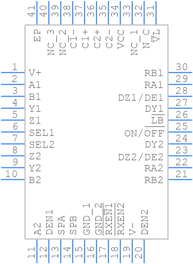 ISL3333IRZ-T - Renesas Electronics - PCB symbol