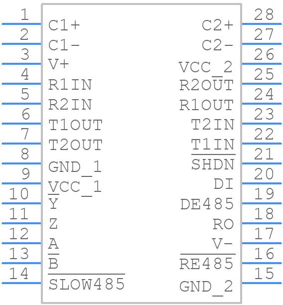 ISL33334EIAZ - Renesas Electronics - PCB symbol
