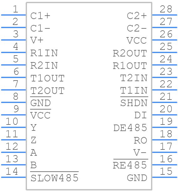 ISL33354EIAZ - Renesas Electronics - PCB symbol