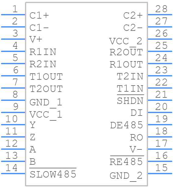ISL33354EIAZ-T - Renesas Electronics - PCB symbol
