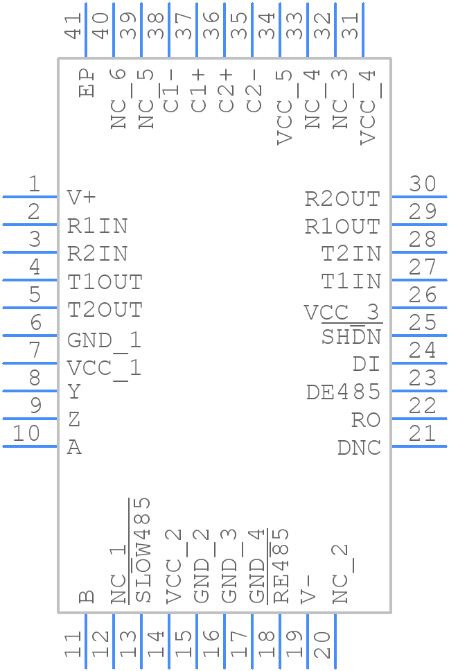 ISL33357EIRZ-T7A - Renesas Electronics - PCB symbol