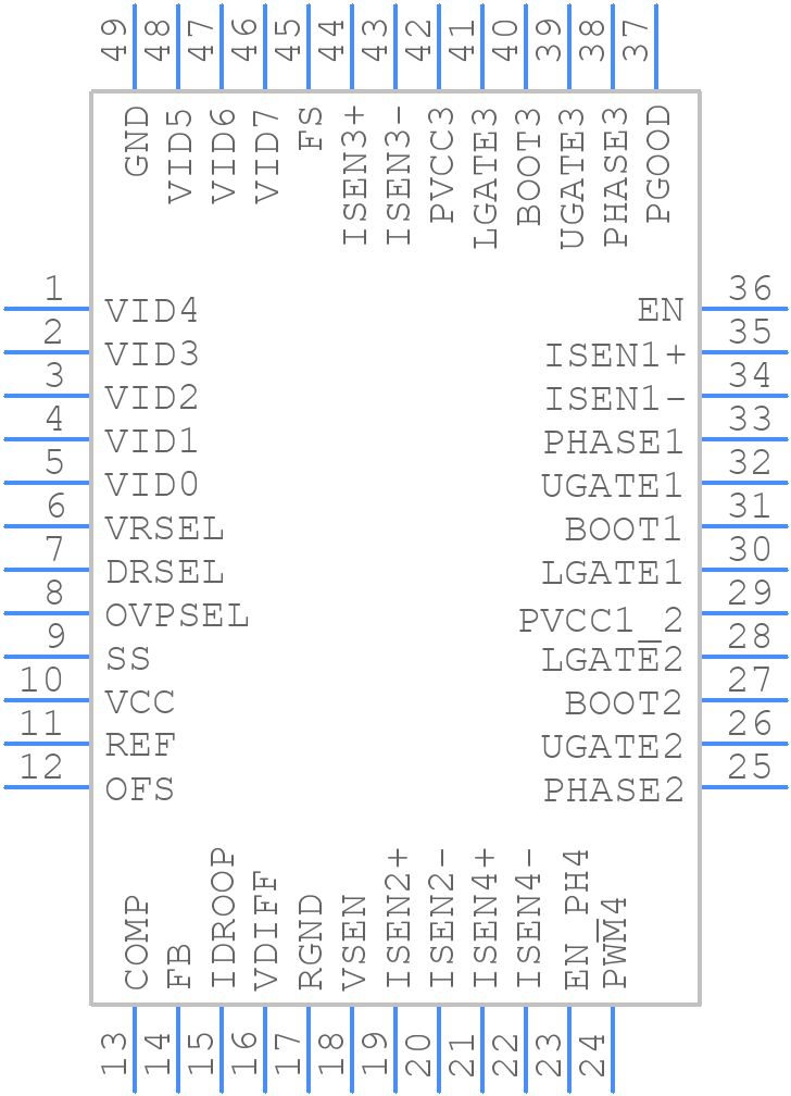ISL6312CRZ - Renesas Electronics - PCB symbol