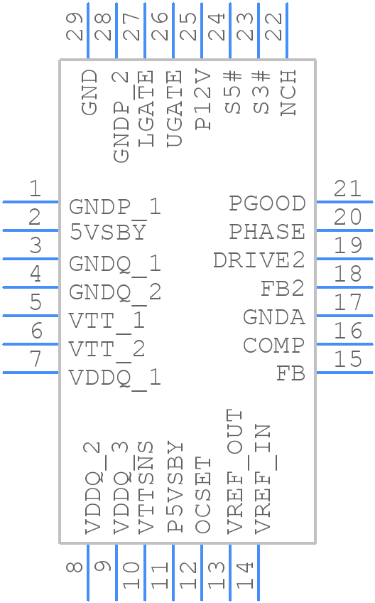 ISL6532ACRZ-TK - Renesas Electronics - PCB symbol
