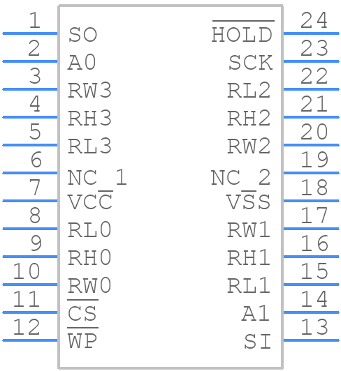 X9251UV24IZ - Renesas Electronics - PCB symbol