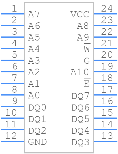 HM1-65162/883 - Renesas Electronics - PCB symbol