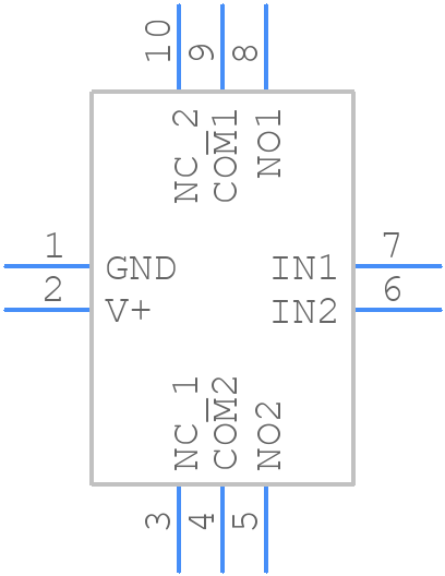 ISL54060IRUZ-T - Renesas Electronics - PCB symbol