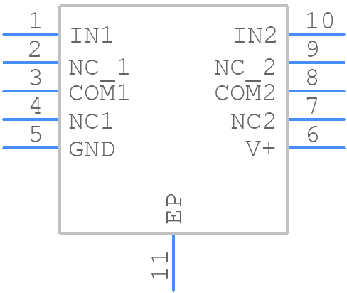 ISL54061IRTZ - Renesas Electronics - PCB symbol