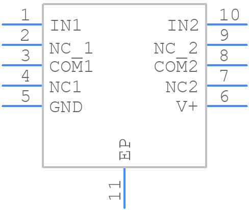 ISL54061IRTZ-T - Renesas Electronics - PCB symbol