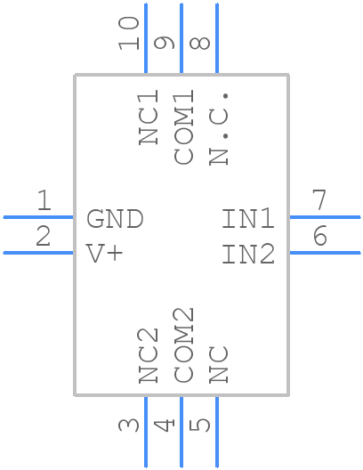 ISL54061IRUZ-T - Renesas Electronics - PCB symbol