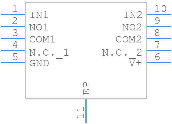 ISL54063IRTZ - Renesas Electronics - PCB symbol