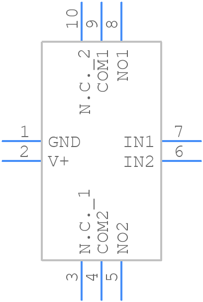 ISL54063IRUZ-T - Renesas Electronics - PCB symbol