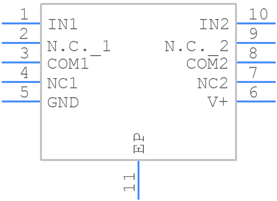 ISL54064IRTZ-T - Renesas Electronics - PCB symbol