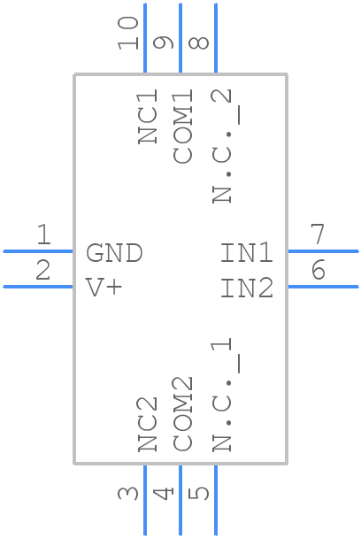 ISL54064IRUZ-T - Renesas Electronics - PCB symbol