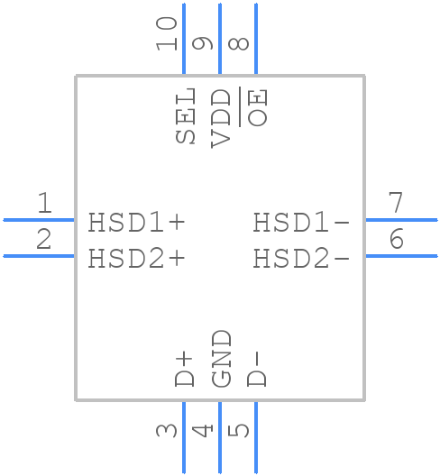 ISL54222AIRUZ-T - Renesas Electronics - PCB symbol