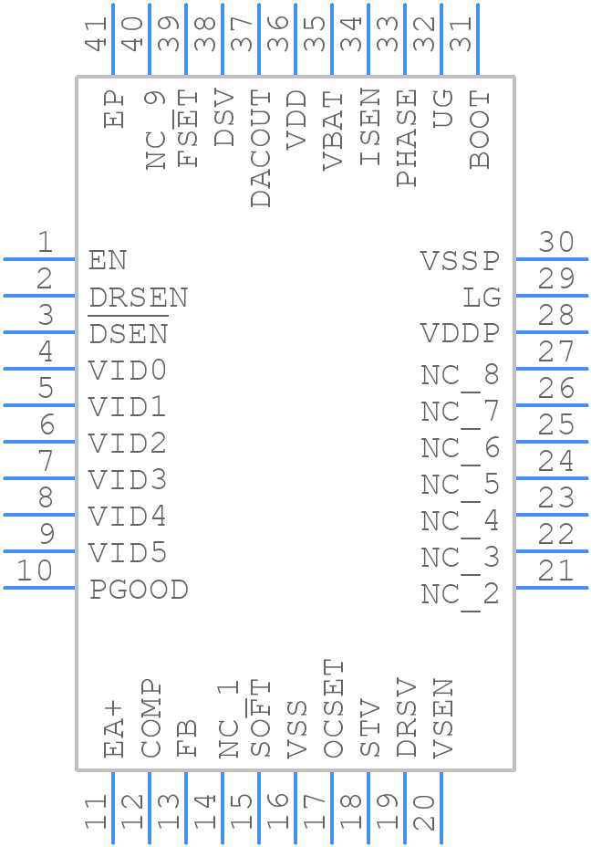 ISL6218CRZ - Renesas Electronics - PCB symbol