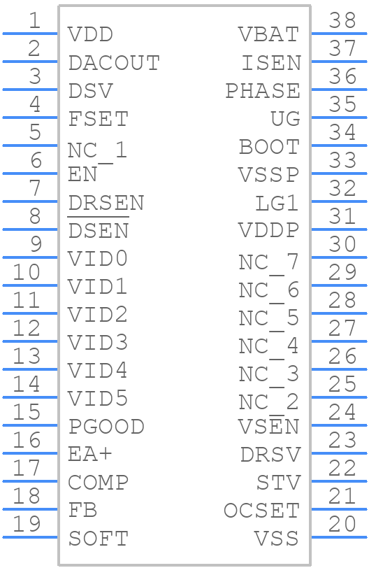 ISL6218CVZA - Renesas Electronics - PCB symbol