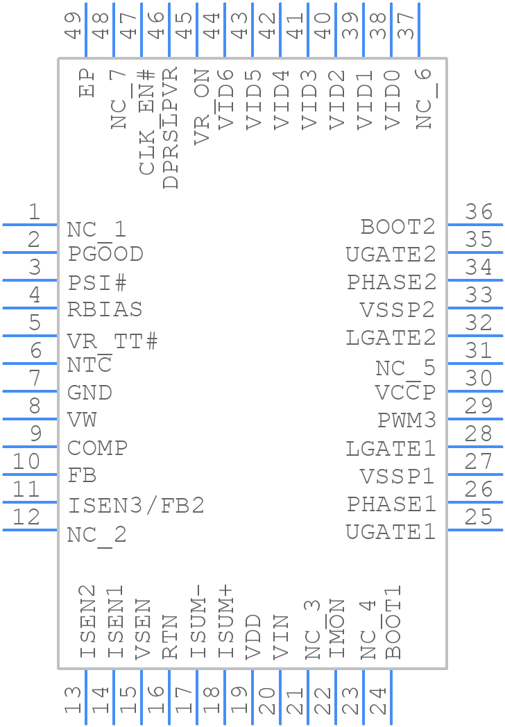 ISL62883BHRTZ-T - Renesas Electronics - PCB symbol