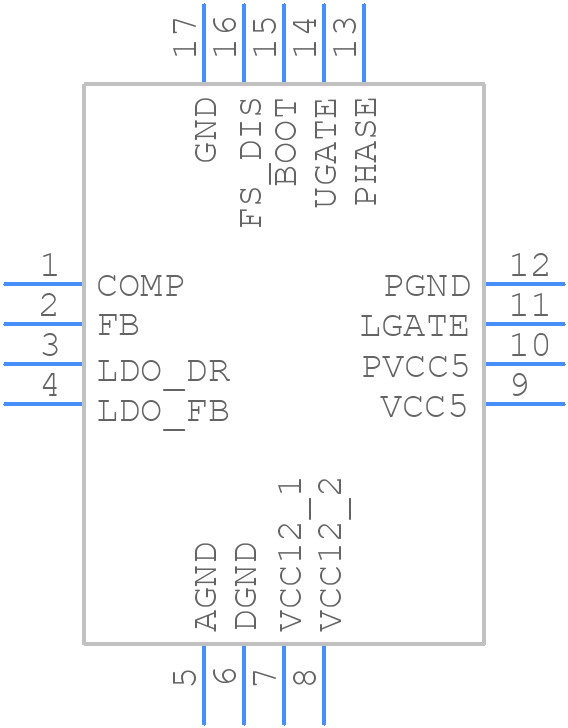 ISL6549CRZ - Renesas Electronics - PCB symbol