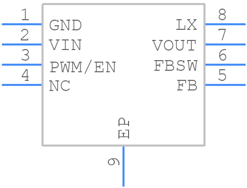 ISL97634IRT26Z-TK - Renesas Electronics - PCB symbol