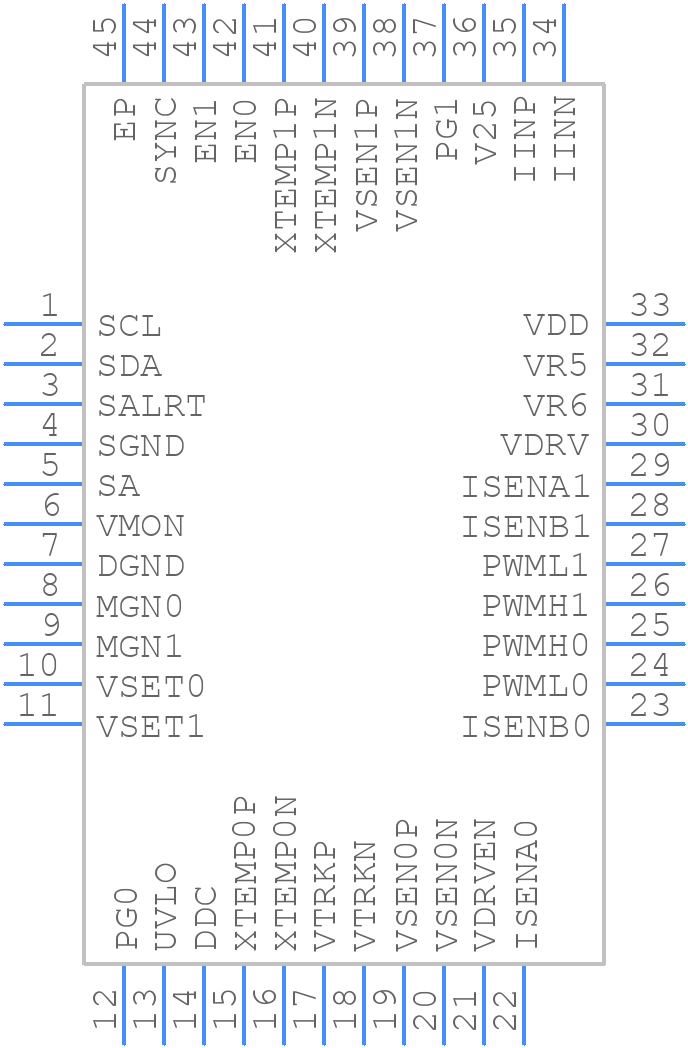 ZL8800ALAFT - Renesas Electronics - PCB symbol
