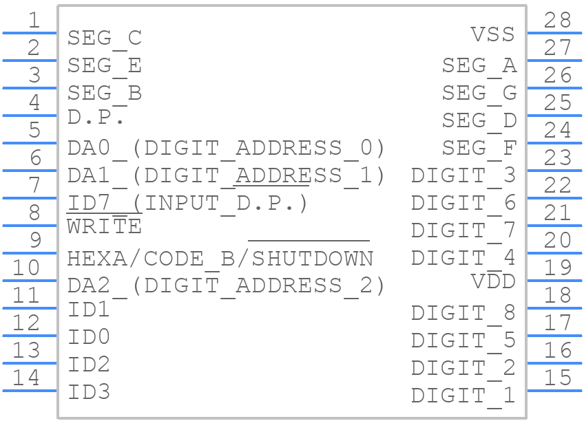 ICM7218CIJIR5254 - Renesas Electronics - PCB symbol