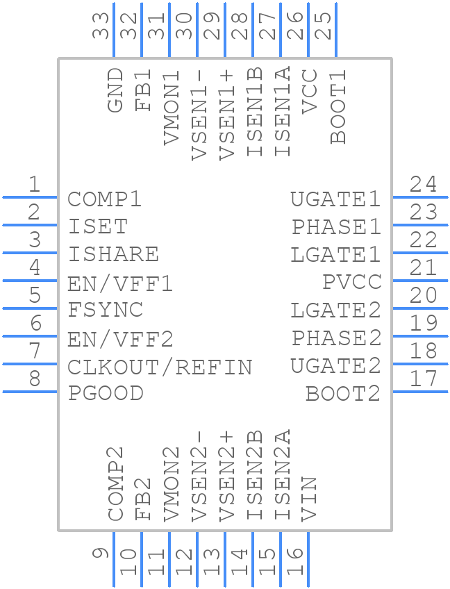 ISL8126CRZ - Renesas Electronics - PCB symbol