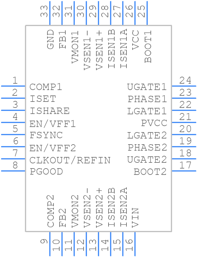 ISL8126IRZ - Renesas Electronics - PCB symbol