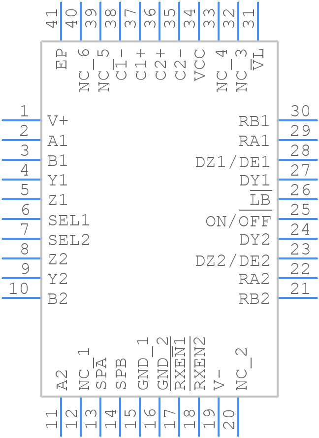 ISL41334IRZ-T7A - Renesas Electronics - PCB symbol