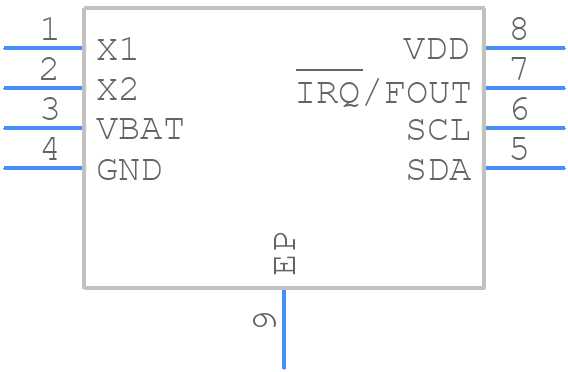 ISL1208IRT8Z - Renesas Electronics - PCB symbol