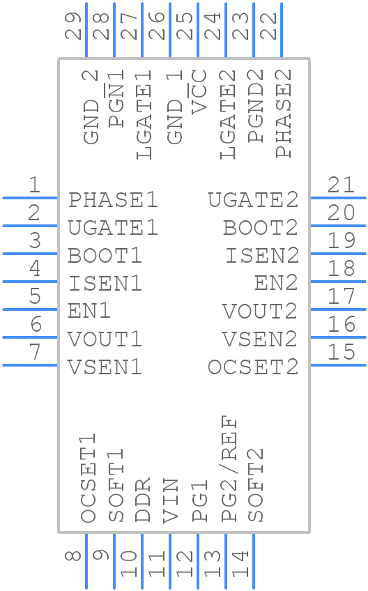 ISL6227HRZ-T - Renesas Electronics - PCB symbol