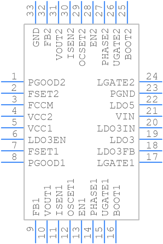 ISL62382HRTZ - Renesas Electronics - PCB symbol