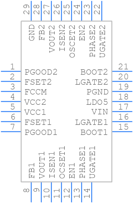 ISL62383CHRTZ-T - Renesas Electronics - PCB symbol