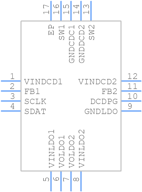 ISL9305IRTHBFNCZ-T - Renesas Electronics - PCB symbol