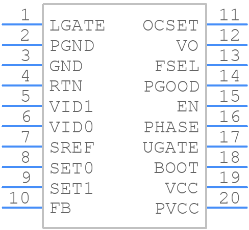 ISL95870AIRUZ-T - Renesas Electronics - PCB symbol