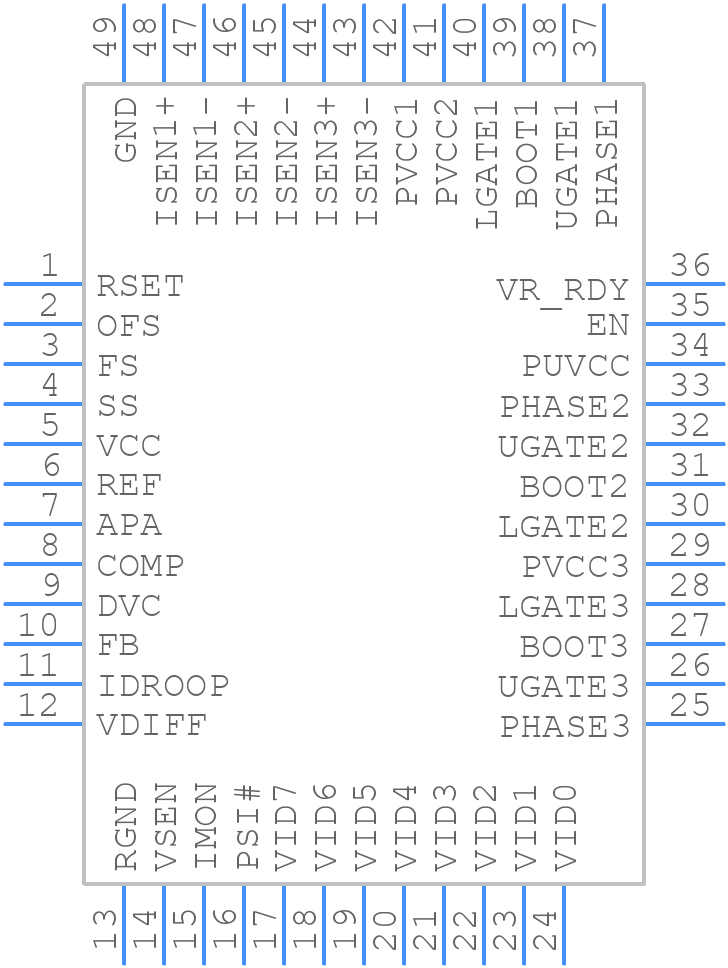 ISL6333ACRZ - Renesas Electronics - PCB symbol