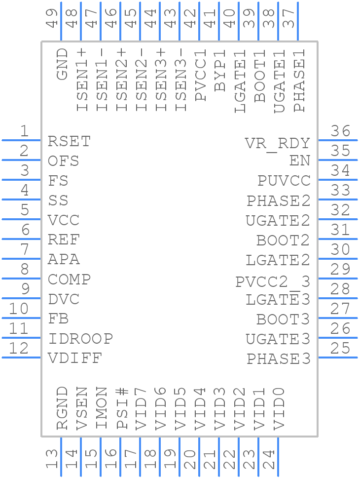 ISL6333ACRZ-T - Renesas Electronics - PCB symbol