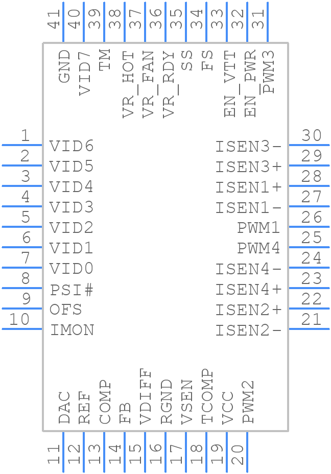 ISL6334AIRZ-T - Renesas Electronics - PCB symbol