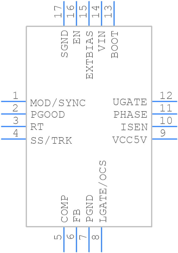 ISL8117AFRZ-T - Renesas Electronics - PCB symbol