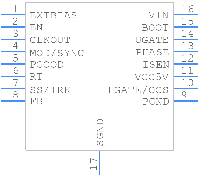 ISL8117FVEZ-T - Renesas Electronics - PCB symbol