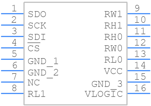 ISL23425WFRUZ-TK - Renesas Electronics - PCB symbol