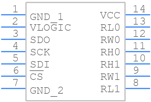 ISL23428TFVZ - Renesas Electronics - PCB symbol