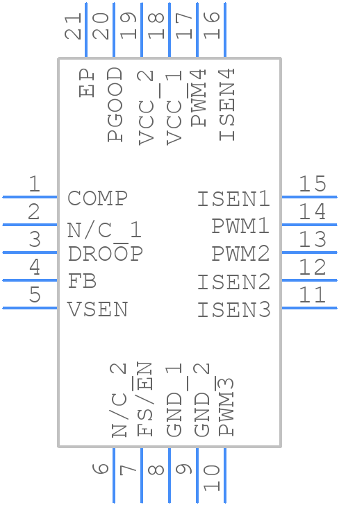 ISL6558CRZ - Renesas Electronics - PCB symbol