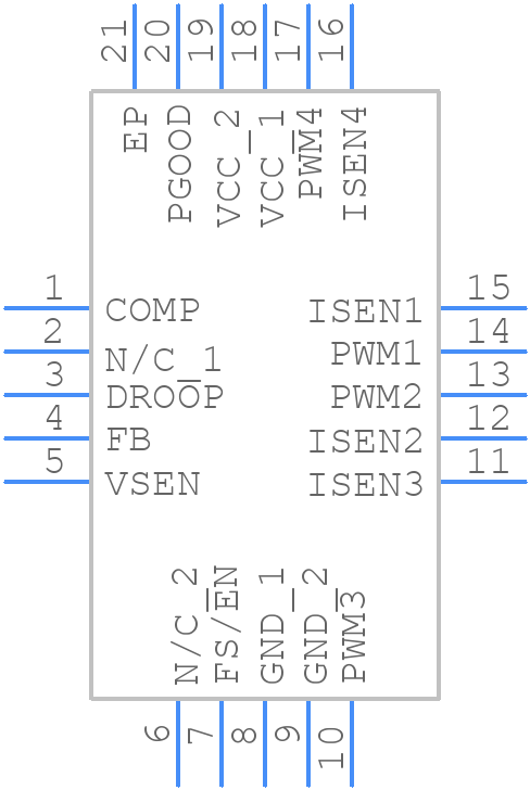 ISL6558IRZ-T - Renesas Electronics - PCB symbol