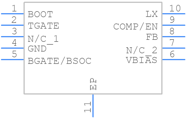 ISL8105ACRZ - Renesas Electronics - PCB symbol