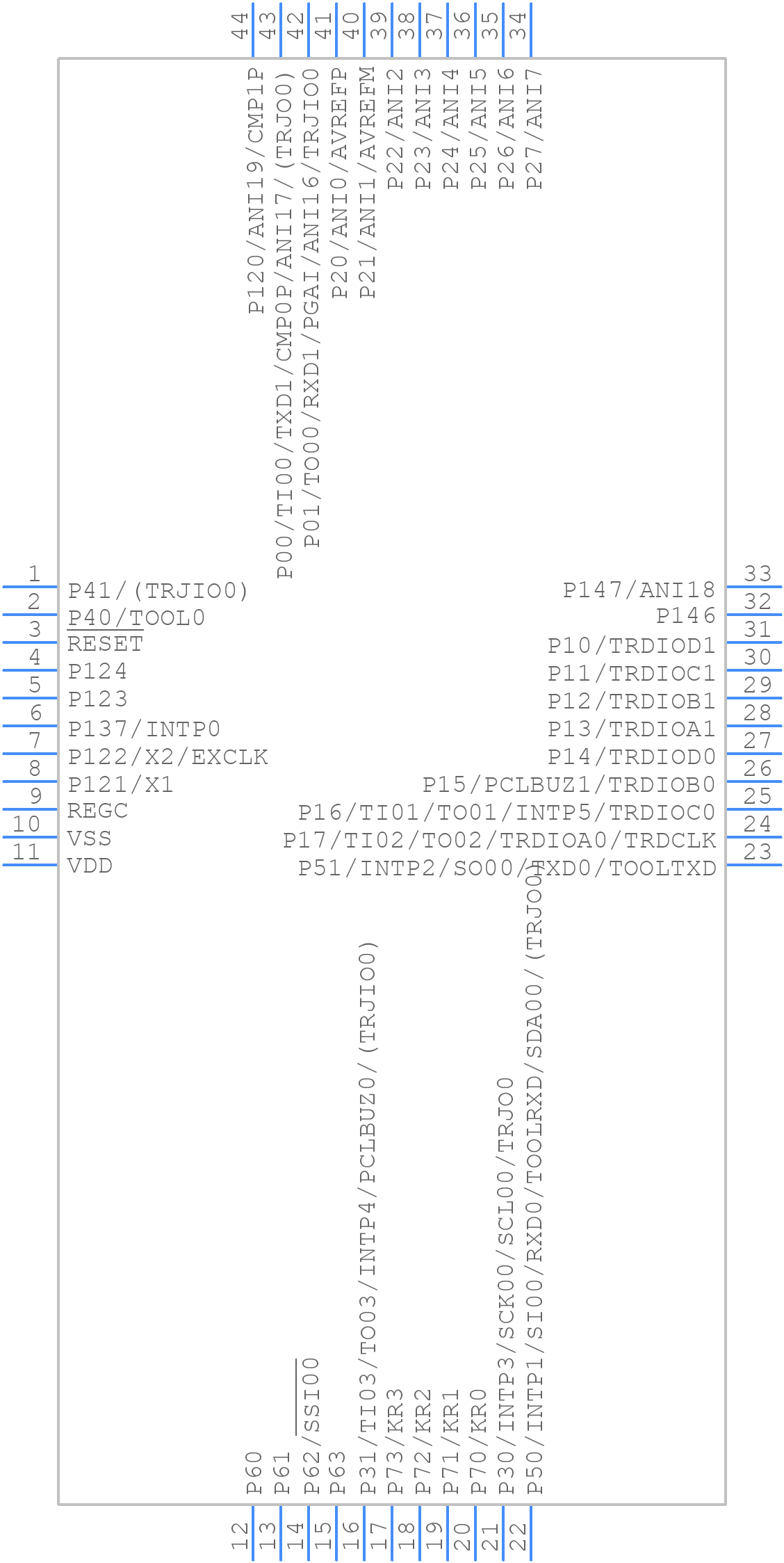 R5F11EFAAFP#50 - Renesas Electronics - PCB symbol