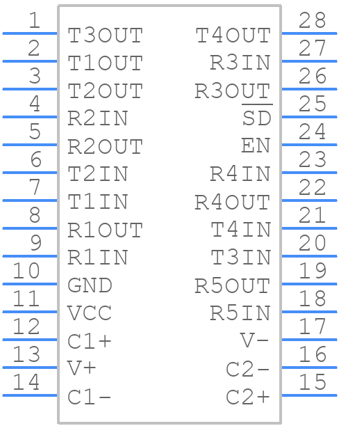 HIN213CAZ - Renesas Electronics - PCB symbol