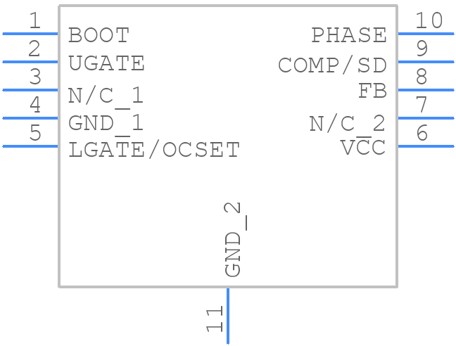 ISL6545ACRZ-T - Renesas Electronics - PCB symbol