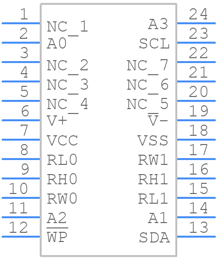 X9268TS24IZ - Renesas Electronics - PCB symbol
