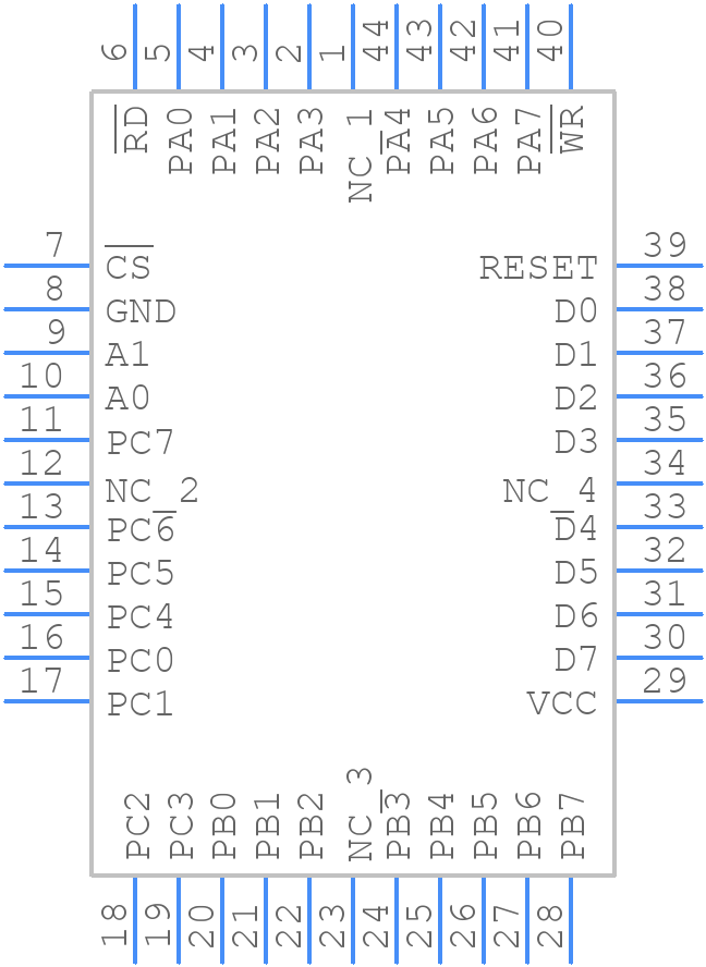 CS82C55A-5Z - Renesas Electronics - PCB symbol