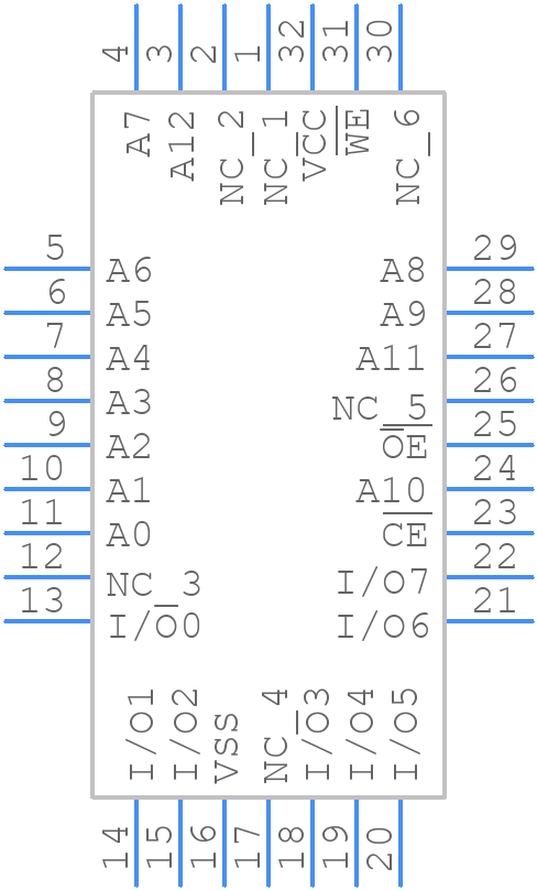 X28HC64JIZ-70 - Renesas Electronics - PCB symbol